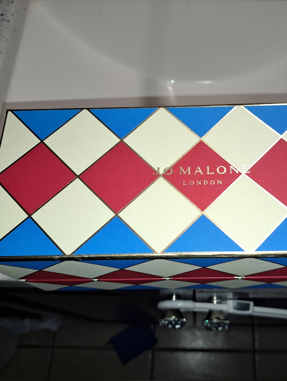 Jo Malone Diamond Pattern Gift Box - Red, Blue, Cream